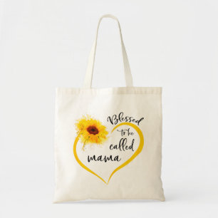Tote Bag Béni d'être appelé maman Cadeaux de tournesol
