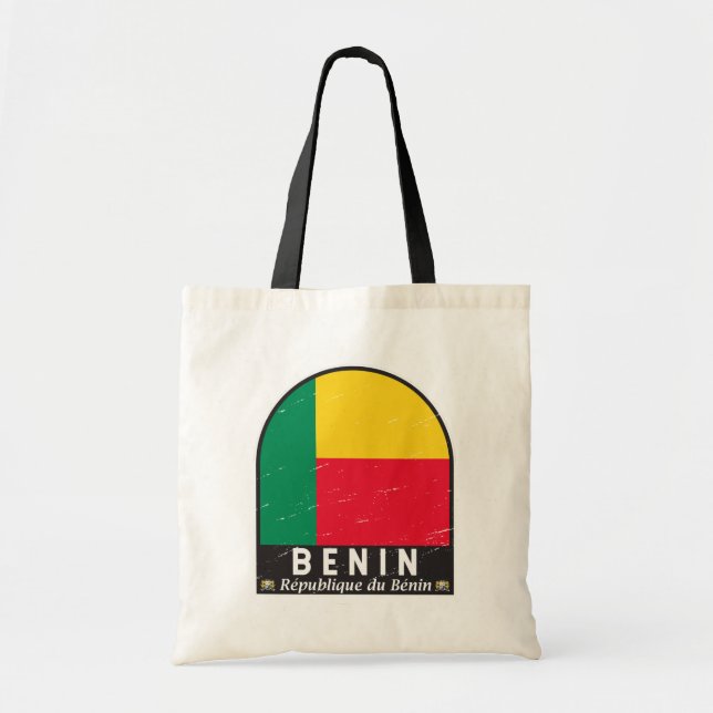 Tote Bag Bénin Distresse Vintage (Devant)