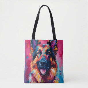 Tote Bag Berger allemand coloré