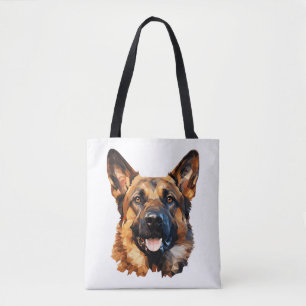 Tote Bag Berger allemand cool en polygone de style classiqu