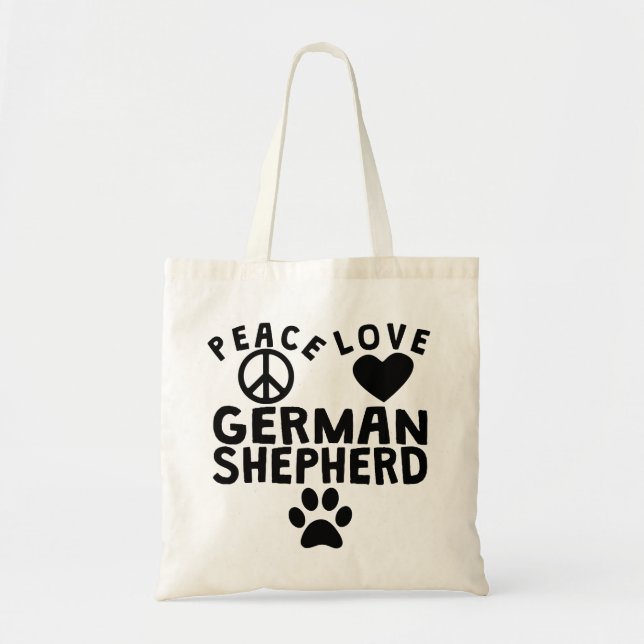 Tote Bag Berger allemand d'amour de paix (Devant)