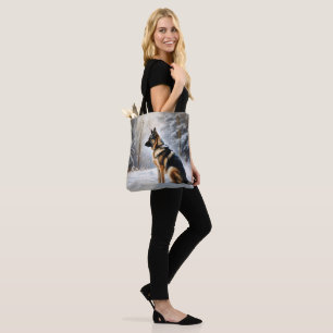 Tote Bag Berger Allemand Laisser Neige Noël