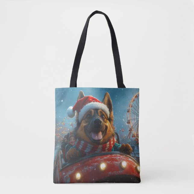 Tote Bag Berger belge Roller Dessous de verre Noël (Devant)