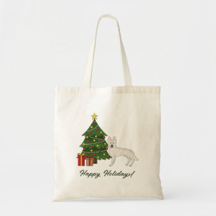 Tote Bag Berger Blanc Suisse GSD Chien Sapin de Noël Vert