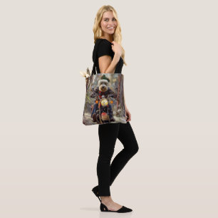 Tote Bag Bernedoodle Chien équitation Moto Noël
