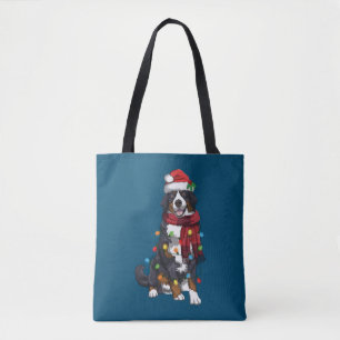 Tote Bag Bernese Mountain Christmas Light Amant chien drôle