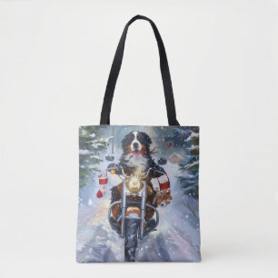 Tote Bag Bernese Mountain Dog équitation Moto Noël