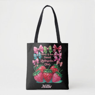 Tote Bag Berry Bow Sweet Kindergarten Chic!