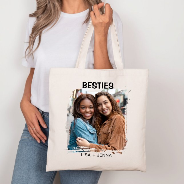 Tote Bag Besoins simples et modernes Meilleurs amis Photo (Créateur téléchargé)