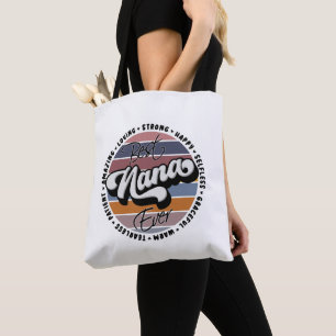 Tote Bag Best Nana Ever, Retro Best Nana Ever, Cadeaux Nana