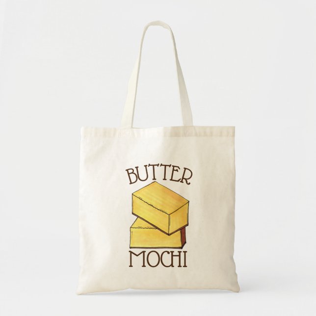 Tote Bag Beurre Mochi Hawaii HI Hawaiian Food Dessert (Devant)