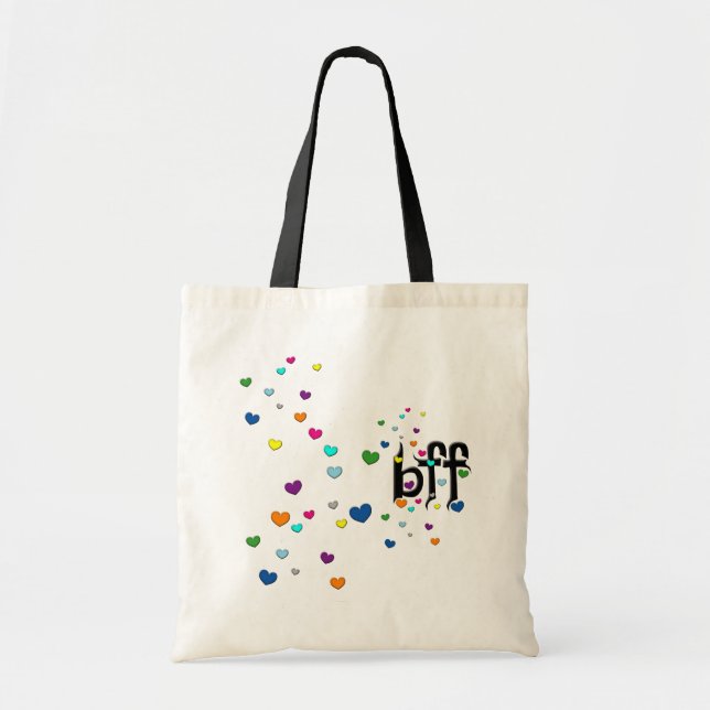 Tote Bag bff ~ coeurs (Devant)