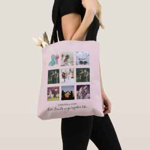 Tote Bag BFF Photo Collage Jellyfish Octopus Cadeau personn