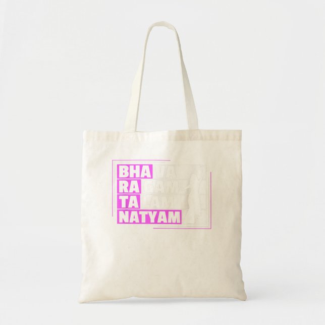 Tote Bag Bharatanatyam Design pour une danseuse de Bharatan (Devant)