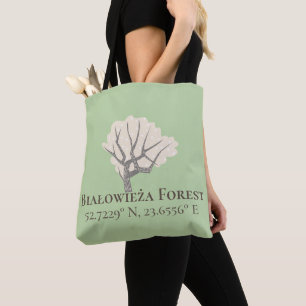 Tote Bag Białowieża Forêt Latitude & Longitude