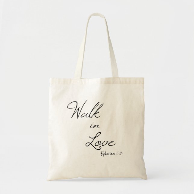 Tote Bag Bible Verse Marcher dans l'amour (Devant)