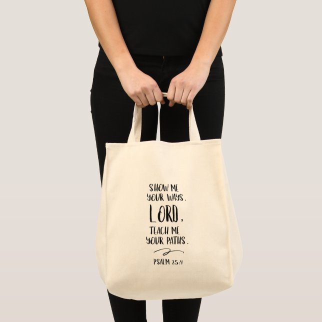 Tote Bag Bible verse Psalm Grocery (Devant (produit))