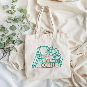Tote Bag Bibliothécaire de livres et de café