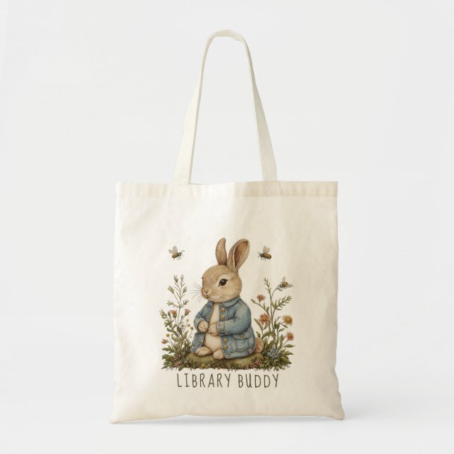 Tote Bag Bibliothèque Buddy (Devant)
