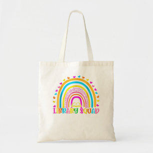 Tote Bag Bibliothèque Squad Rainbow enseignant Bibliothécai
