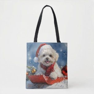 Tote Bag Bichon Frise Chien dans la boue Laisser passer la 