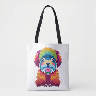 Tote Bag Bichon Frise Dog Pop Art