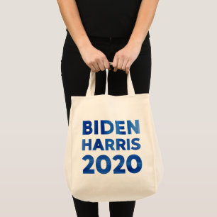 Tote Bag Biden Harris 2020 bold aquarelle texte 2-faces