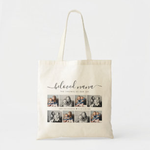 Tote Bag Bien-aimée Nana Grand-mère Custom Family Photo Kee
