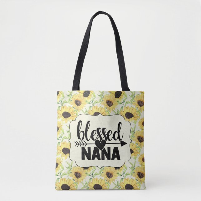 Tote Bag Bienheureux tournesol Nana (Devant)