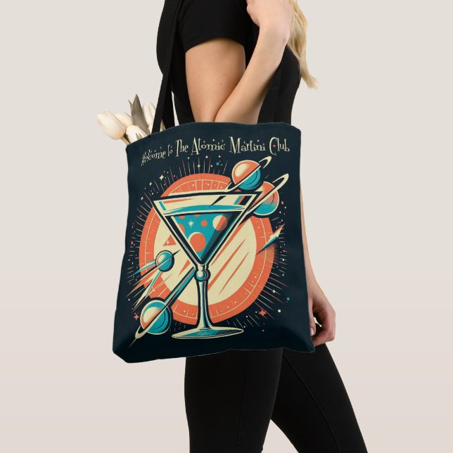 Tote Bag Bienvenue À L'Âge Spatiale Atomic Martini Club (De près)
