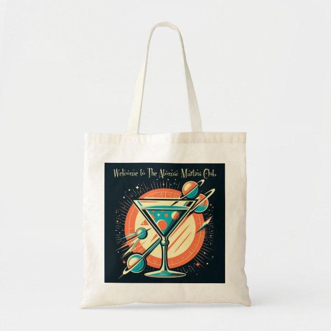 Tote Bag Bienvenue À L'Âge Spatiale Atomic Martini Club (Devant)