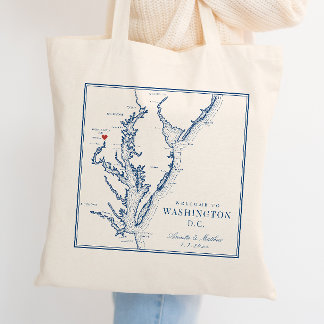 Tote Bag Bienvenue à Washington DC Elegant Mariage de la ma