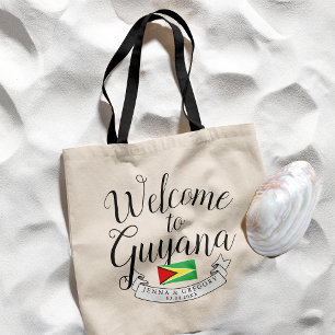 Tote Bag Bienvenue au Guyana   Personnalisation du mariage 