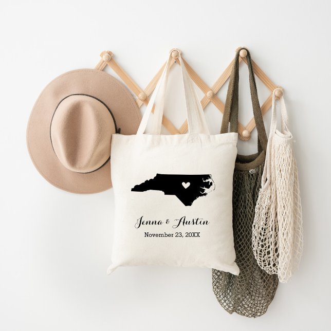Tote Bag Bienvenue au Mariage de la Caroline du Nord (Créateur téléchargé)