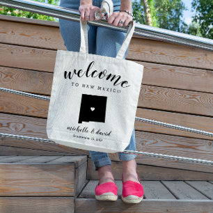 Tote Bag Bienvenue au Nouveau-Mexique   Mariage de silhouet