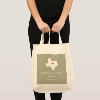Tote Bag Bienvenue au Texas Wedding Party Custom