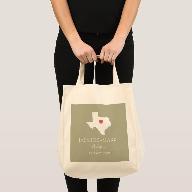 Tote Bag Bienvenue au Texas Wedding Party Custom (Devant (produit))