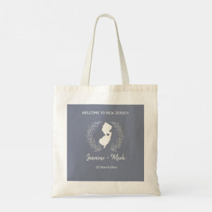 Tote Bag Bienvenue de mariage de destination du New Jersey 