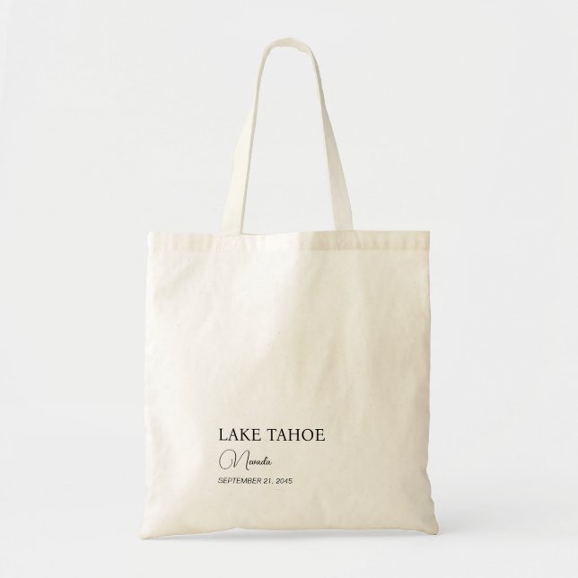 Tote Bag Bienvenue de mariage personnalisée (Devant)