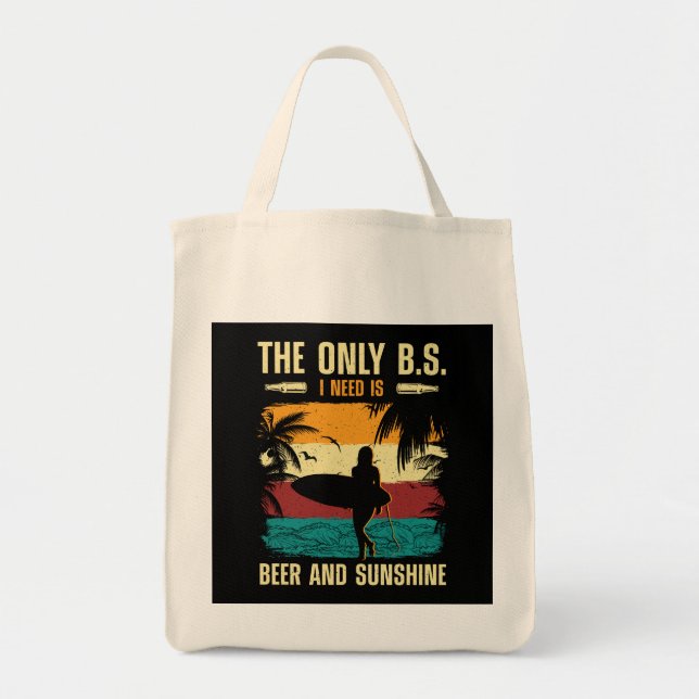 Tote Bag Bière d'été et soleil (Devant)