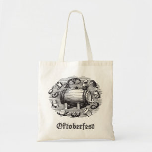 Tote Bag Bière Oktoberfest & Pretzel Fourre-tout
