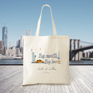 Tote Bag Big Apple, Big Love New York City mariage bienvenu