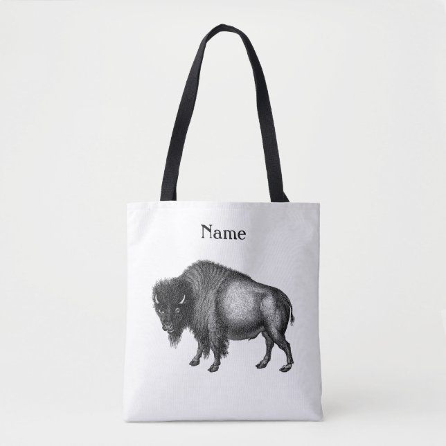 Tote Bag Big Bison Buffalo Thunder-Cove (Devant)