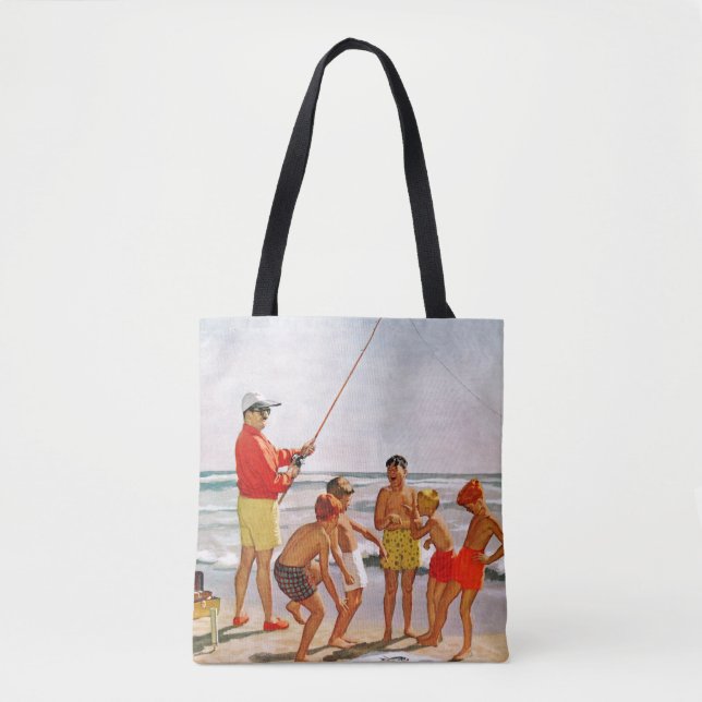 Tote Bag Big Pole Little Fish par Richard Sargent (Devant)