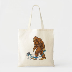 Tote Bag Bigfoot Français Chien Chien Marche Drôle Sasquatc