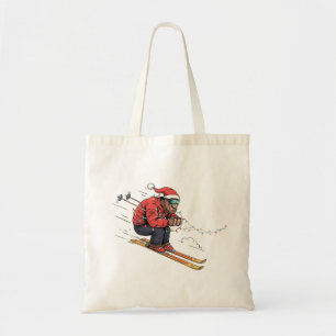Tote Bag Bigfoot Sasquatch Skiant Noël Glace Skiing