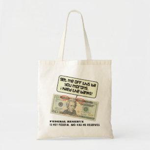 Tote Bag billet de 20 dollars US Federal Reserve