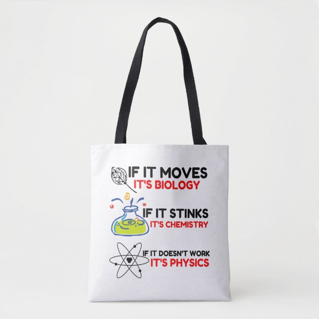 TOTE BAG BIOLOGIE SCIENTIFIQUE CHIMIE PHYSIQUE (Devant)