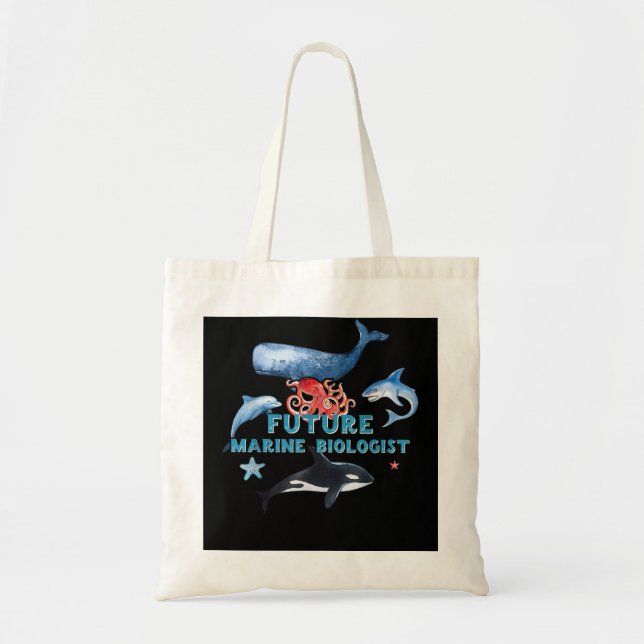 Tote Bag Biologiste marin futur-Aspirationniste - Garçons & (Devant)