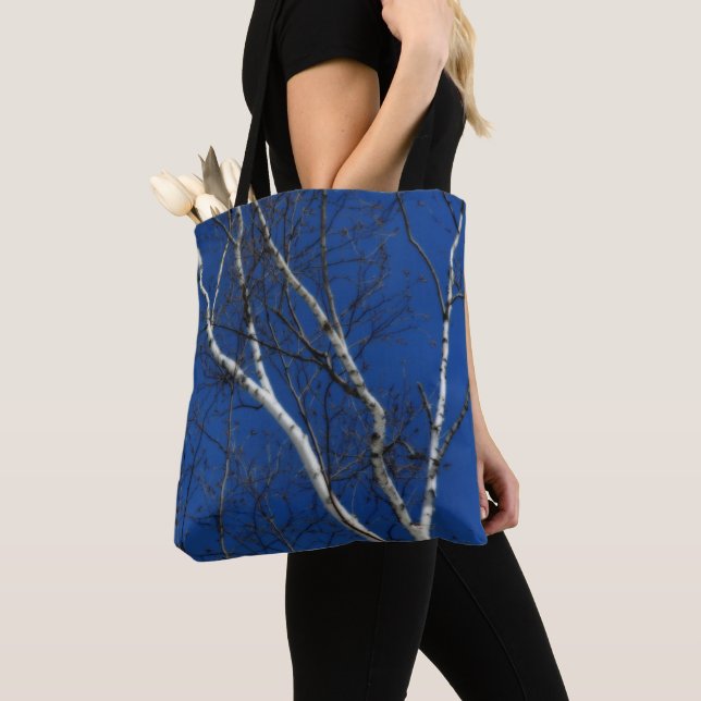Tote Bag Birsier blanc Ciel bleu Nature (De près)